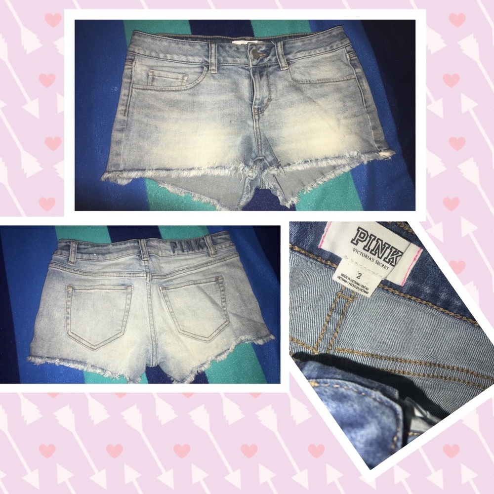 PINK jean shorts